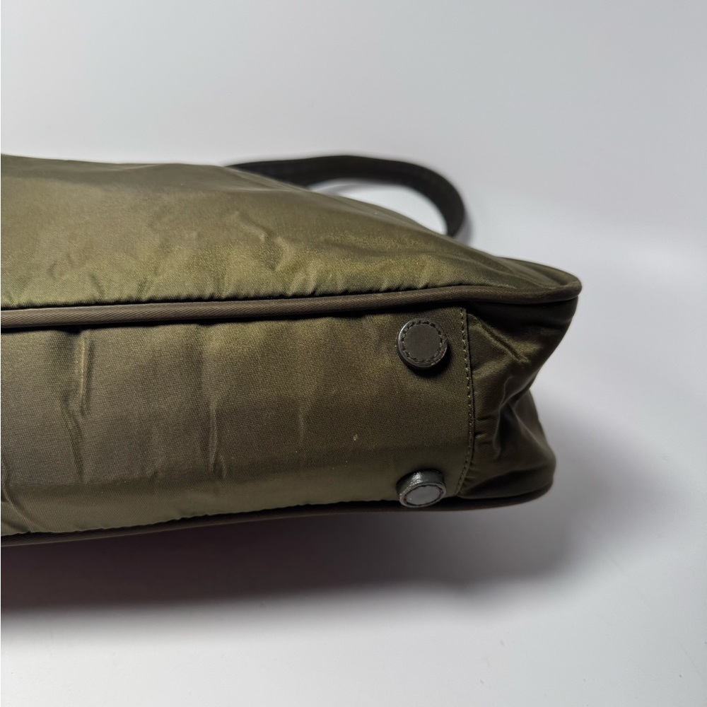 SOLD Prada Olive Green Nylon Shoulder Bag Hobo Style Luxury Fashion - Picture 10 of 16